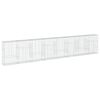 vidaXL Coș gabion cu capac, 800x50x150 cm, fier galvanizat