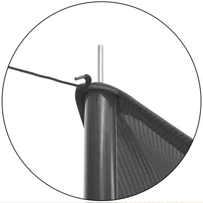 vidaXL Prelată umbrar cu stâlpi, din HDPE, pătrată, 4x4 m, alb