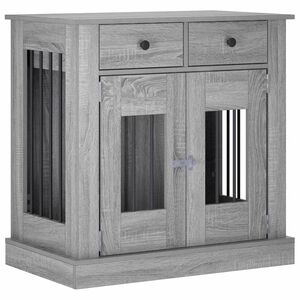 vidaXL Mobilă pentru cușcă de c&acirc;ine Sonoma gri 80 x 47,5 x 80 cm