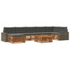 vidaXL Set de canapele de exterior 8 buc. Natural și Antracit