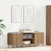 vidaXL Dulap pentru discuri de vinil Stejar Artizanal 121 x 38 x 48 cm