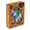 UNIDRAGON Puzzle Serious Panda, cu 215 piese, mediu, 25x33 cm, lemn