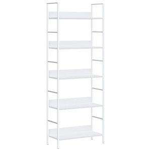 vidaXL Etajeră cărți 5 rafturi, alb, 60x27,6x158,5 cm, lemn prelucrat