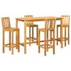 vidaXL Set de bar pentru exterior 5 buc. natural Lemn solid de tec