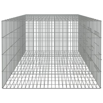 vidaXL Cușcă pentru iepuri, 4 panouri, 217x79x54 cm, fier galvanizat