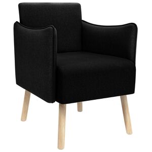 vidaXL Scaun accent Negru Țesătură