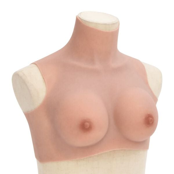 vidaXL Bust cu s&acirc;ni din silicon cupă B, culoare naturală