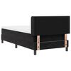 vidaXL Pat cu arcuri cu saltea cu headboard Negru 200 x 90 cm Catifea