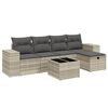 vidaXL Set canapele de grădină cu perne, 6 piese gri deschis poliratan