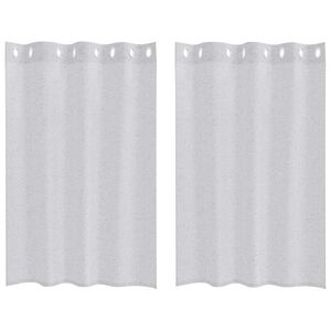 vidaXL Cortină din Voile 2 buc. Gri deschis 140 x 140 cm Poliester
