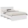 vidaXL Cadru de pat cu headboard Alb 140 x 200 cm Lemn prelucrat