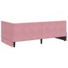 vidaXL Cadru de pat colțar cu headboard Roz 90 cm x 190 cm Catifea