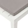 vidaXL Fotoliu de grădină cu pernă, alb, plastic