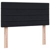 vidaXL Pat box spring cu saltea, negru, 100x210 cm, catifea