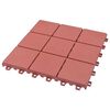 vidaXL Plăci pentru Deck 10 buc. Roșu 30,5 x 30,5 x 2,2 cm