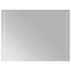 vidaXL Oglindă de baie cu LED Transparent 80 x 60 cm sticlă securizată