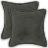 vidaXL Husă pentru pernă 2 pcs HOUTEN Gri &icirc;nchis 30 x 30 cm Boucl&eacute;