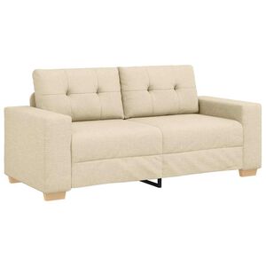 vidaXL Canapea extensibilă crem 180x77x82 cm, material textil