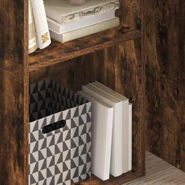 vidaXL Bibliotecă, stejar fumuriu, 40x30x77 cm, lemn prelucrat