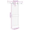vidaXL Ușă glisantă cu set de feronerie 70x210 cm, lemn masiv de pin