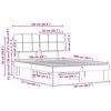 vidaXL Cadru de pat cu tăblie tapițată cu headboard Negru 160 x 200 cm