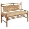 vidaXL Bancă de grădină cu pernă, 120 cm, bambus