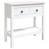 vidaXL Masă consolă, alb, 75x35x75 cm, lemn masiv de pin