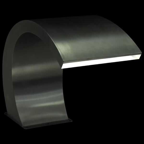 vidaXL Fântână de piscină cu LED-uri, 30 x 60 x 45 cm, oțel inoxidabil