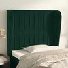 vidaXL Tăblie pat cu aripioare verde &icirc;nchis 93x23x118/128 cm catifea