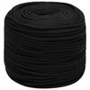 vidaXL Fr&acirc;nghie utilitară multifuncțională 10 mm 250 m Negru Poliester