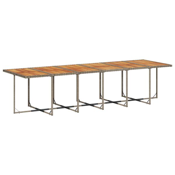 vidaXL Set mobilier de grădină cu perne, 17 piese, gri, poliratan