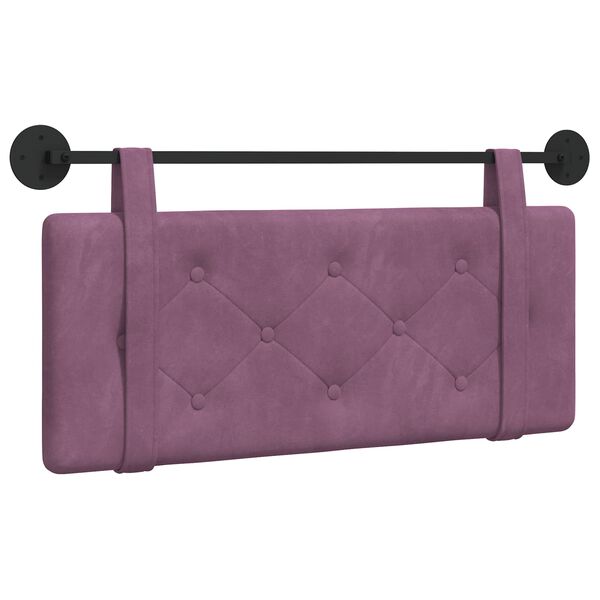 vidaXL Cap de pat suspendat Pe perete Violet 110 x 55 x 5 cm Catifea