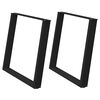 vidaXL Picioare de masă în formă de U, 2 buc., negru, 100x(72-73) cm, oțel