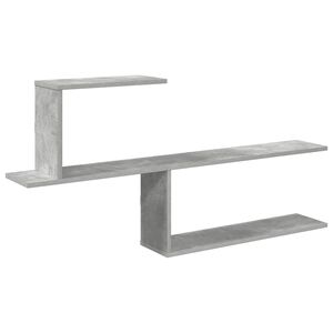 vidaXL Raft de perete Gri Beton 122 x 18 x 60 cm Lemn prelucrat