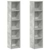 vidaXL Dulapuri CD-uri, 2 buc., gri beton, 21 x 16 x 93,5 cm, PAL