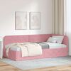 vidaXL Cadru de pat colțar cu headboard Roz 90 x 190 cm Catifea