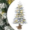 vidaXL Brad de Crăciun mini 45 cm 25 LED-uri Alb cald PVC și PE