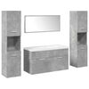 vidaXL Set mobilier de baie, 5 piese, gri beton, lemn prelucrat