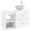 vidaXL Set de mobilier pentru baie 2 buc. Alb Lemn prelucrat