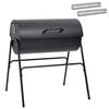 vidaXL Grătar exterior 3 pcs 80 x 73 x 90 cm Negru Metal