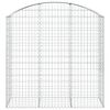 vidaXL Coș gabion arcuit, 150x50x140/160 cm, fier galvanizat