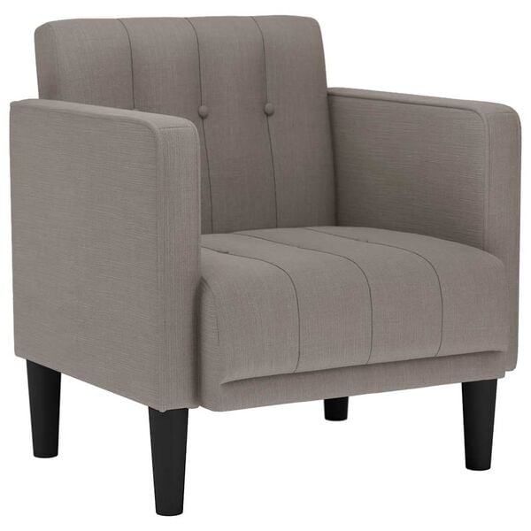 vidaXL Canapea Scaun cu cotiere, gri taupe, 53 cm, textil