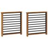 vidaXL Brat 2 pcs natural 60 x 6 x 61 cm Lemn Solid de Acacia