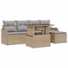 vidaXL Set de Locuri pentru Exterior 6 buc. Bej Rattan poli