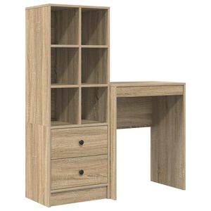 vidaXL Birou Stejar Sonoma 105,5 x 34 x 127 cm 2 buc.