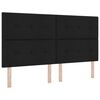 vidaXL Pat cu arc LED cu headboard Negru 180 x 200 cm țesătură