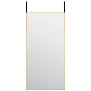 vidaXL Oglindă pentru ușă, auriu, 40x80 cm, sticlă și aluminiu