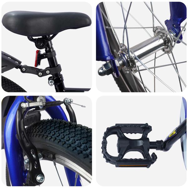 vidaXL Bicicletă pentru Copii 18 Inci pentru 5-7 ani Negru