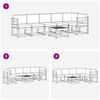 vidaXL Set de canapele de exterior 7 pcs Gri natural și deschis