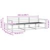 vidaXL Set de canapele de exterior 3 pcs natural Lemn Solid de Acacia